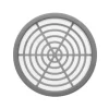 SOTECH 1 Stück Lüftungsrosette Ø65,2 mm aus Kunststoff Zum Einlassen Silbergrau
