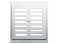 SOTECH Aluminium Lüftungsgitter Oval 260 x 240 mm mit Schiebeverschluss Verschließbar