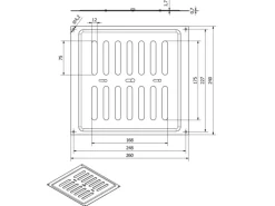 SOTECH Aluminium Lüftungsgitter Oval 260 x 240 mm mit Schiebeverschluss Verschließbar