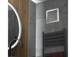 SOTECH Aluminium-Lüftungsgitter 190 x 190 mm Edelstahloptik Aufschraubbar mit Insektenschutz