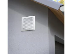 SOTECH Aluminium-Lüftungsgitter 190 x 190 mm Edelstahloptik Aufschraubbar mit Insektenschutz