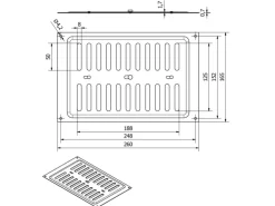 SOTECH Edelstahl Lüftungsgitter Oval 260 x 165 mm mit Schiebeverschluss Verschließbar