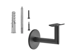 SOTECH Handlaufhalter CLASSIC Schwarz Höhe 67,8 mm Ausladung 67,5 mm für Handläufe mit Ø 45 mm