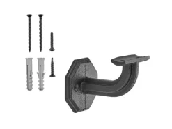 SOTECH Handlaufhalter RUSTICAL Schwarz Höhe 67 mm Ausladung 67,5 mm für Handläufe mit Ø 45 mm