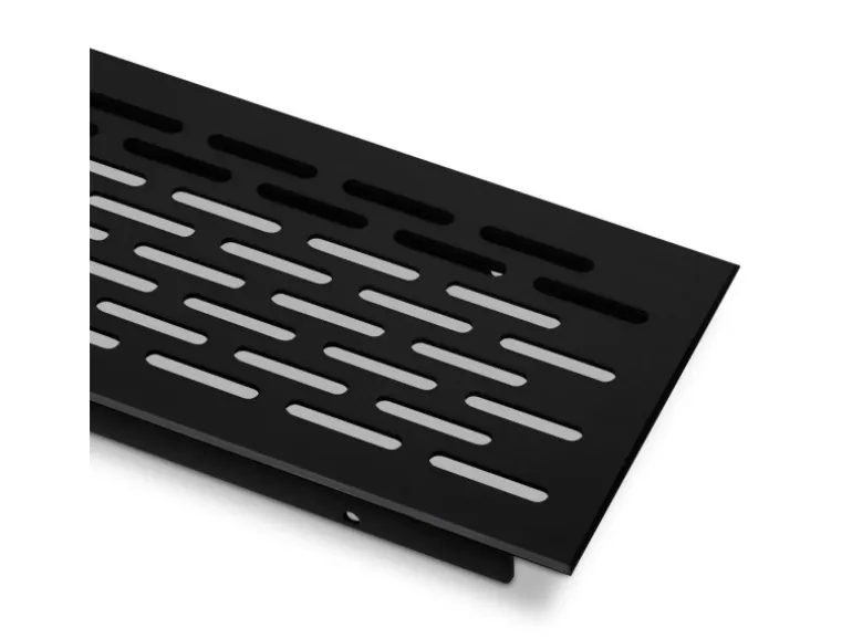 SOTECH Lüftungsgitter Lochung Oval Schwarz Eloxiert 900 mm