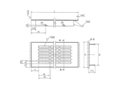SOTECH Lüftungsgitter Lochung Eckig 250 mm Edelstahloptik