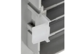 SOTECH Lüftungsgitter Schlitzlochung 476 mm inkl. Befestigungsclips Weiß