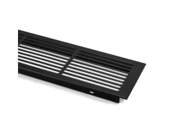 SOTECH Lüftungsgitter Schlitzlochung Aluminium 500 x 86 mm Schwarz