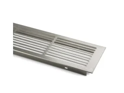 SOTECH Lüftungsgitter Schlitzlochung Aluminium 500 x 86 mm Edelstahloptik