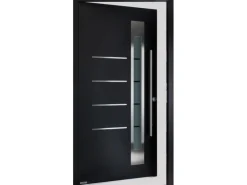 Splendoor Haustür Thermospace Berlin RC2 Schwarz-Weiß 110 cm x 210 cm Anschlag R