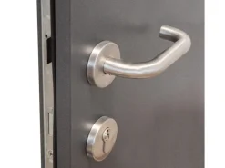 Splendoor Haustür Thermospace Berlin RC2 Schwarz-Weiß 100 cm x 210 cm Anschlag L