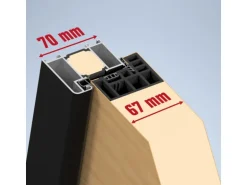 Splendoor Haustür ThermoSpace Milano Prime Woodeffect 100 x 210 cm Anschlag Link