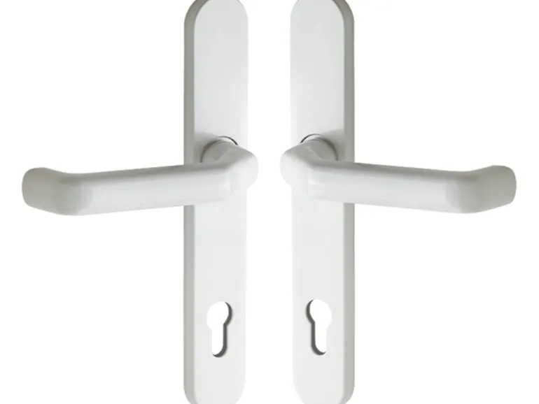 Splendoor Haustürdrückergarnitur Langschild Drücker-Drücker Weiß PZ 92 mm