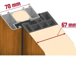 Splendoor Thermospace Haustür Berlin Prime Golden Oak 210x100 cm L