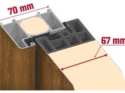 Splendoor Thermospace Haustür Berlin Prime Nussbaum 210x110 cm R