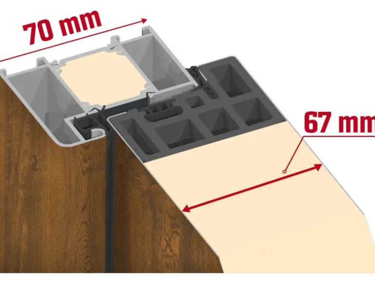 Splendoor Thermospace Haustür Berlin Prime Nussbaum 210x100 cm R