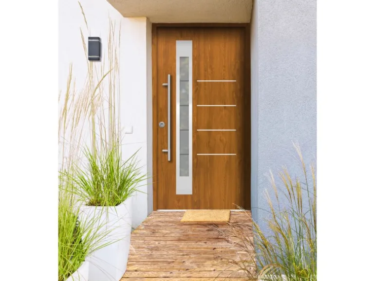 Splendoor Thermospace Sicherheits-Haustür Berlin Prime RC2K Gold.Oak 110x210cm L