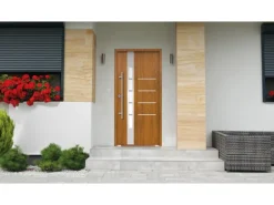 Splendoor Thermospace Sicherheits-Haustür Berlin Prime RC2K Gold.Oak 110x210cm L