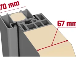 Splendoor Thermospace Sicherheits-Haustür Berlin Prime RC2K Grau 110x210 cm L