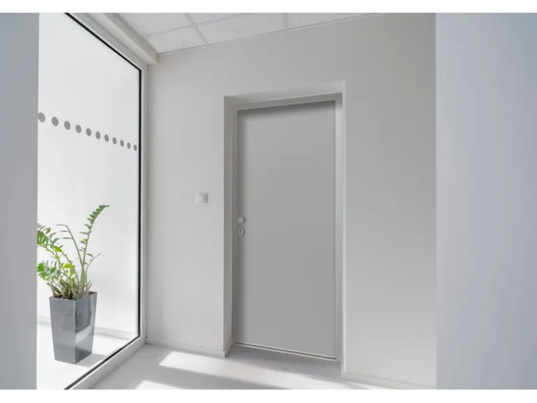 Splendoor Wohnungseingangstür BARI ACOUSTIC 44dB RC2 Links Grau nach Maß