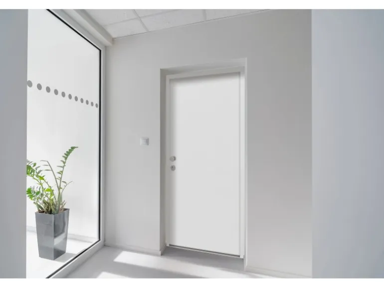 Splendoor Wohnungseingangstür BARI ACOUSTIC 44dB RC2 Links Weiß nach Maß