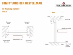 Splendoor Wohnungseingangstür BARI ACOUSTIC 44dB RC2 Links Eiche nach Maß