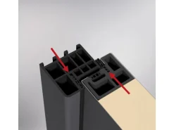 Stahl-Nebeneingangstür NS2 Anthrazit Nach Innen Öffnend 98 x 198 cm Anschlag L