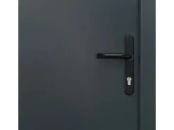 Stahl-Nebeneingangstür NS2 Anthrazit Nach Außen Öffnend 98 x 198 cm Anschlag R