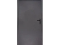 Stahl-Nebeneingangstür NS1 Anthrazit Nach Innen Öffnend 98 x 198 cm Anschlag R