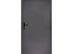 Stahl-Nebeneingangstür NS1 Anthrazit Nach Außen Öffnend 98 x 198 cm Anschlag L