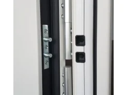 Stahl-Nebeneingangstür NS2 Weiß Nach Außen Öffnend 98 x 198 cm Anschlag R