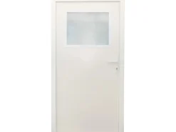 Stahl-Nebeneingangstür NS2 Weiß Nach Innen Öffnend 98 x 198 cm Anschlag R