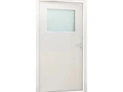 Stahl-Nebeneingangstür NS2 Weiß Nach Innen Öffnend 98 x 198 cm Anschlag R