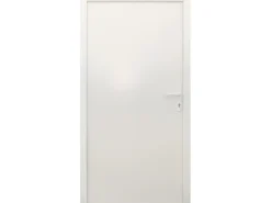 Stahl-Nebeneingangstür NS1 Weiß Nach Außen Öffnend 88 x 198 cm Anschlag R