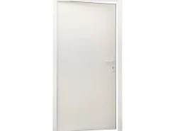 Stahl-Nebeneingangstür NS1 Weiß Nach Außen Öffnend 88 x 198 cm Anschlag R