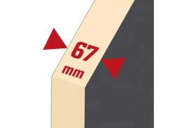 Stahl-Nebeneingangstür NS1 Weiß Nach Innen Öffnend 98 x 198 cm Anschlag R