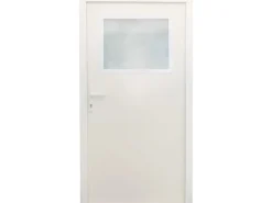 Stahl-Nebeneingangstür NS2 Weiß Nach Innen Öffnend 88 x 198 cm Anschlag L