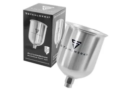 STAHLWERK Alu Fließbecher 600 ml Farbbecher für Lackierpistole
