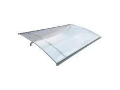 STARKEDACH Aluminiumrahmen Vordach Gebogen L-160 RAL 7035 Mit Polycarbonatbeschichtung