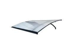 STARKEDACH Aluminiumrahmen Vordach Gebogen L-160 RAL 7016 Mit Polycarbonatbeschichtung