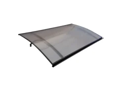 STARKEDACH Aluminiumrahmen Vordach Gebogen L-160 RAL 8017 Mit Polycarbonatbeschichtung