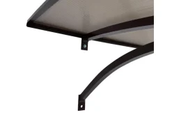 STARKEDACH Aluminiumrahmen Vordach Gebogen L-160 RAL 8017 Mit Polycarbonatbeschichtung