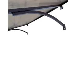 STARKEDACH Aluminiumrahmen Vordach Straight T-160 RAL 8017 Mit Polycarbonatbeschichtung