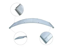 STARKEDACH RODEO Aluminiumrahmen Vordach R-150 RAL 7035 Gewölbt Mit Polycarbonatbeschichtung