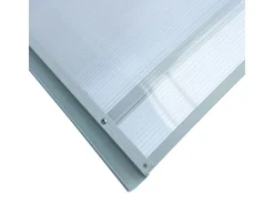 STARKEDACH RODEO Aluminiumrahmen Vordach R-150 RAL 7035 Gewölbt Mit Polycarbonatbeschichtung