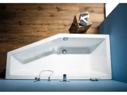 Steinkamp Raumsparbadewanne 180 x 80 cm Life Ausführung Rechts Weiß Matt