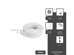 Strait-Flex Kantenprofil L-Bead 100 Rolle 30,5m Papier Weiß Flexibler Winkel