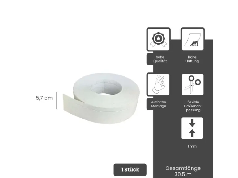 Strait-Flex Kantenprofil L-Bead 100 Rolle 30,5m Papier Weiß Flexibler Winkel