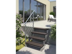 Stufe Trimax für Außentreppe Gardentop Dunkelbraun 80 cm