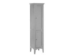 Teamson Home Glancy Freistehender Wäscheturm mit Zwei Louvered Türen Grau